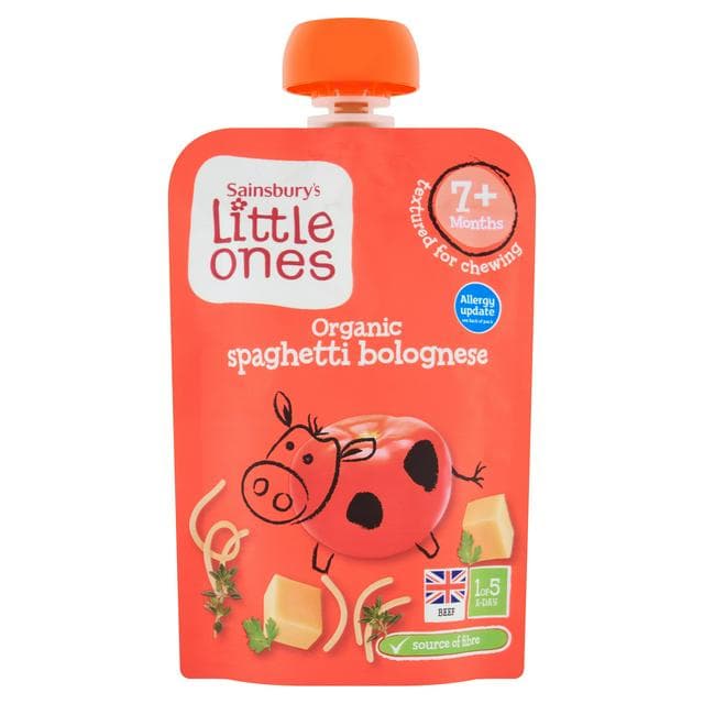 Sainsbury's Little Ones Organic Spaghetti Bolognese with Cheese 7+ Months 130g - gallery image 1