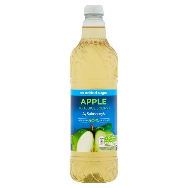 Sainsbury's Apple High Juice Squash, No Added Sugar 1L - gallery image 1