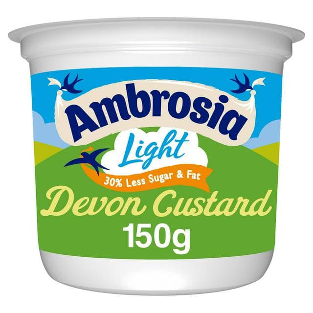 Ambrosia Light 150g Low Fat & Reduced Sugar Custard Dessert Snack Pot - gallery image 1