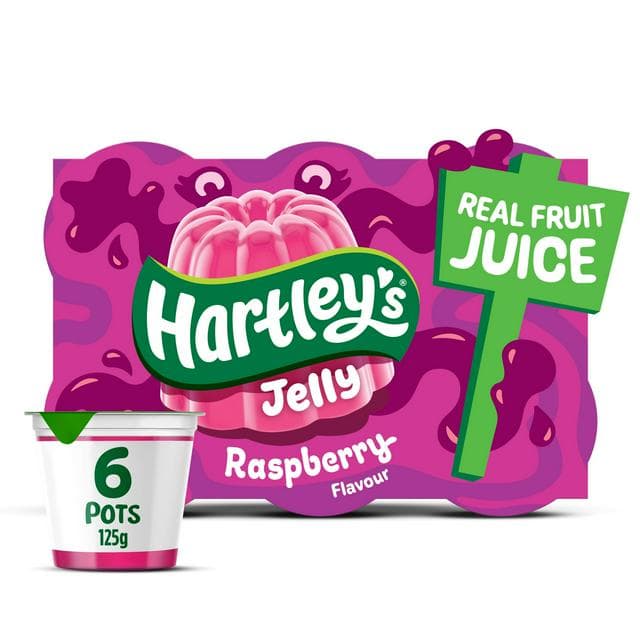Hartley's Raspberry Jelly Pot Multipack 6x125g - gallery image 1