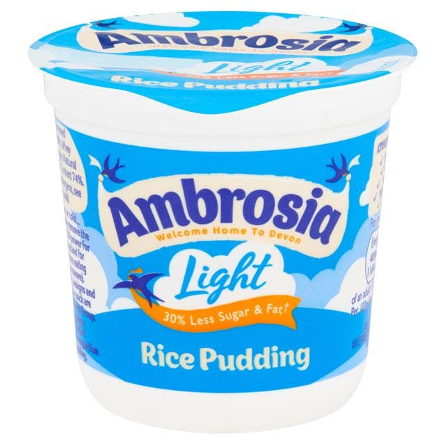Ambrosia Light 150g Low Fat & Reduced Sugar Rice Pudding Dessert Snack Pot - gallery image 2