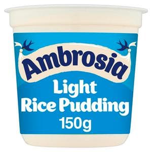 Ambrosia Light 150g Low Fat & Reduced Sugar Rice Pudding Dessert Snack Pot