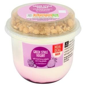 Sainsbury's 210g Greek Style Berry Granola Yogurt