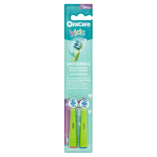 Sainsbury's Kids Universal Replacement Brush Heads x2 - gallery image 1
