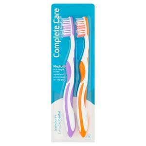 Sainsbury's Complete Care Medium Toothbrush x2