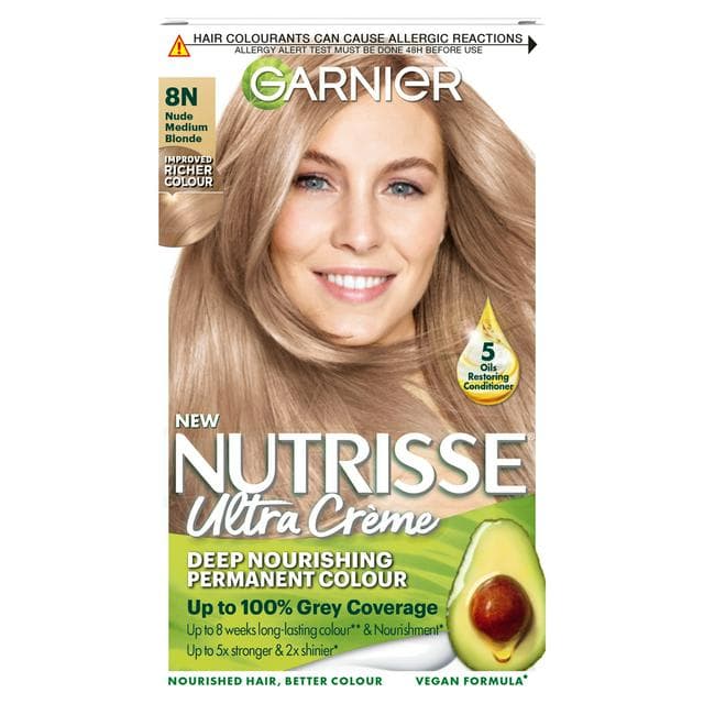 Garnier Nutrisse Permanent Hair Dye Nude Medium Blonde 8N - gallery image 1