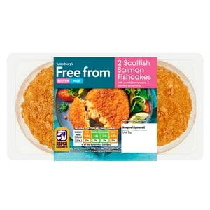 Sainsbury's Free From Scottish Salmon Fishcakes x2 270g