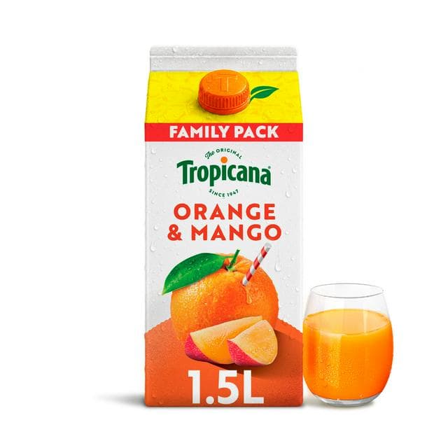 Tropicana 1.5L Orange & Mango Fruit Juice - gallery image 1