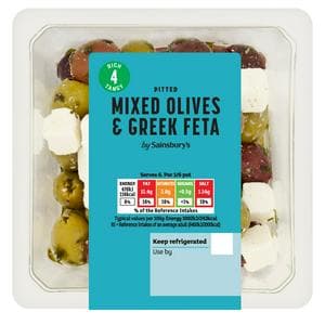 Sainsbury's Mixed Olives & Greek Feta 285g