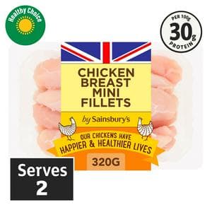 Sainsbury's 320g British Fresh Chicken Breast Mini Fillets