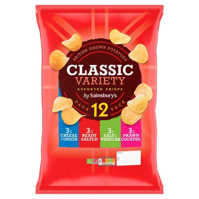Sainsbury's Variety Multipack Crisps 12x25g - gallery image 1