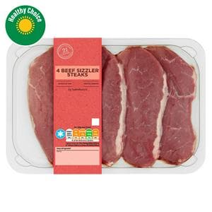 Sainsbury's British or Irish 21 Day Matured Sizzler Steaks 350g