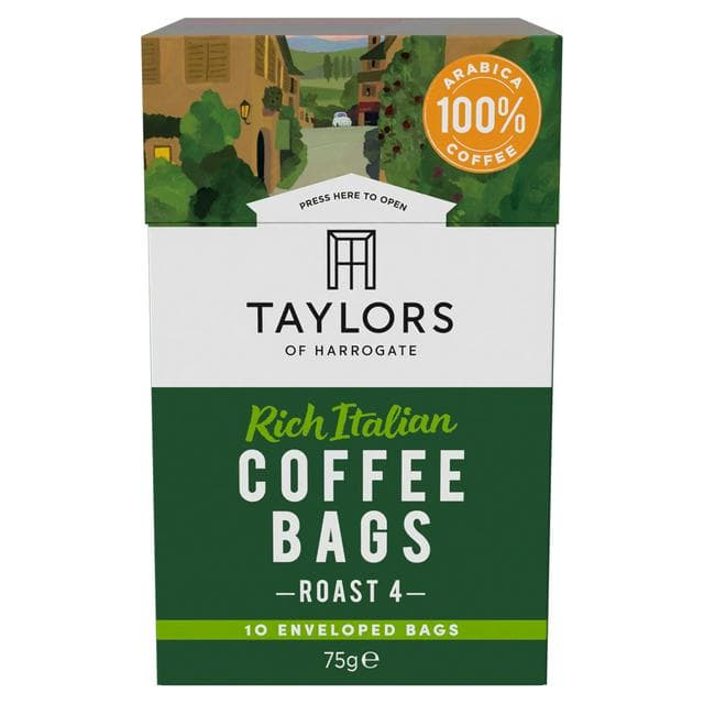 Taylors of Harrogate Rich Italian Ground Coffee Bags x10 - gallery image 1