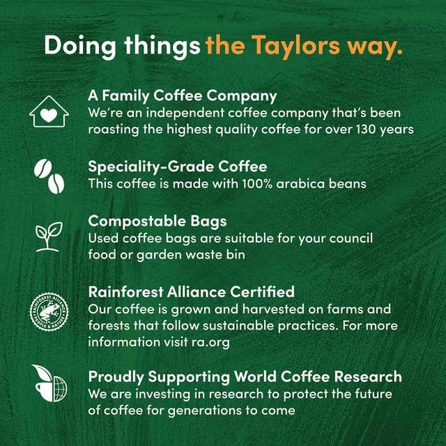 Taylors of Harrogate Rich Italian Ground Coffee Bags x10 - gallery image 4