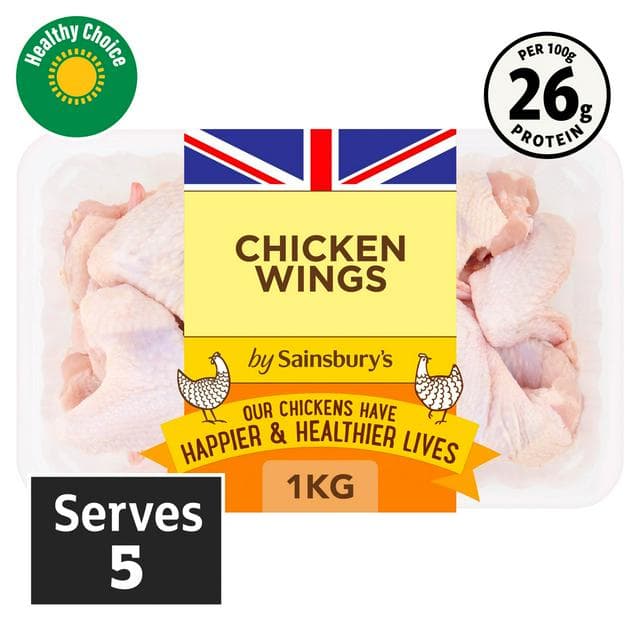Sainsbury's 1kg British Fresh Chicken Wings - gallery image 1