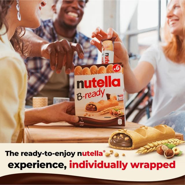 Nutella B-ready Chocolate Hazelnut Biscuit Snack Bars Multipack 6x22g - gallery image 3