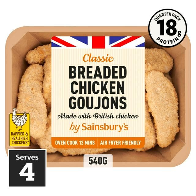 Sainsbury's Breaded Fresh British Chicken Goujons 540g - gallery image 1