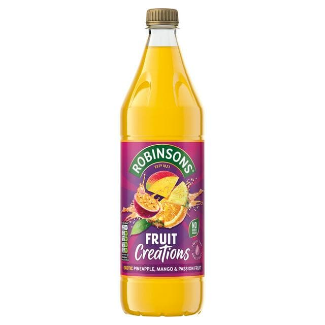 Robinsons Fruit Creations Exotic Pineapple, Mango & Passion Fruit Squash 1L - gallery image 1