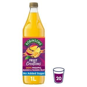 Robinsons Fruit Creations Exotic Pineapple, Mango & Passion Fruit Squash 1L
