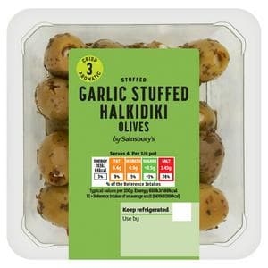 Sainsbury's Garlic Stuffed Halkidiki Olives 160g