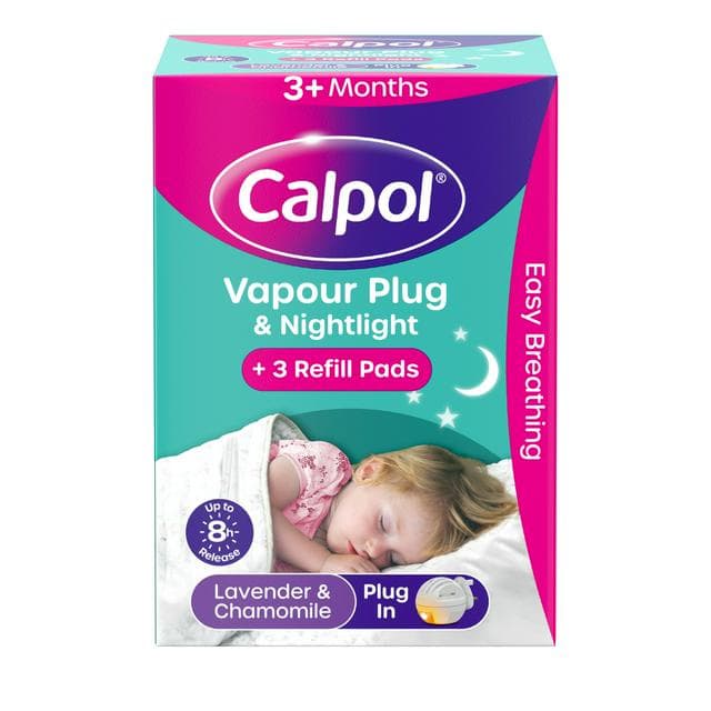 Calpol Vapour Plug In & Nightlight 3+ Months Plug & 3 Refills - gallery image 1