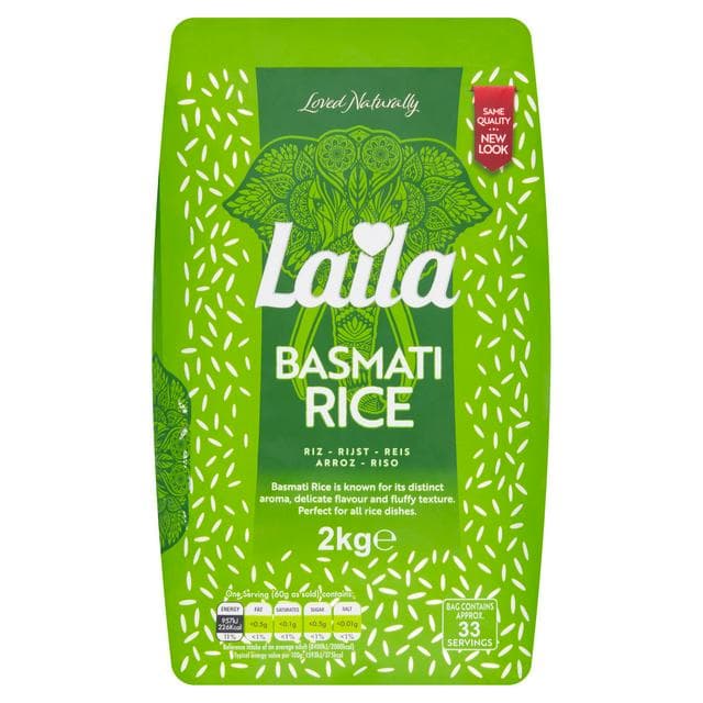 Laila Basmati Rice 2kg - gallery image 1