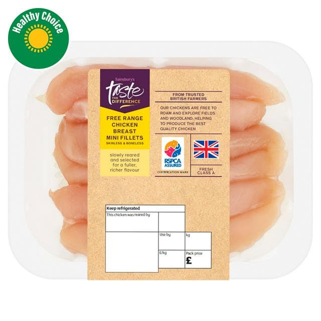 Sainsbury's (Approx. 240g) British Free Range Chicken Breast Mini Fillets, Taste the Difference - gallery image 1