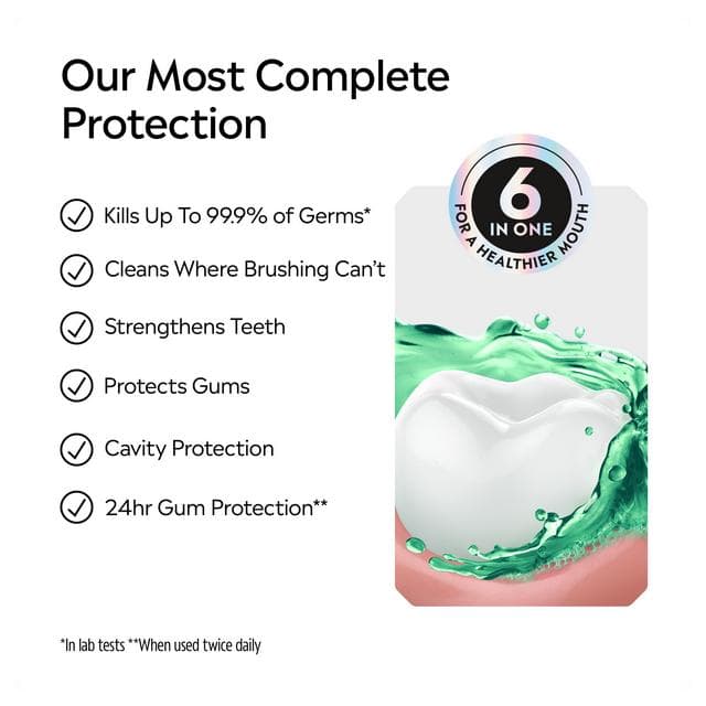 Listerine Total Care Teeth & Gum Fresh Mint Mouthwash 500ml - gallery image 6