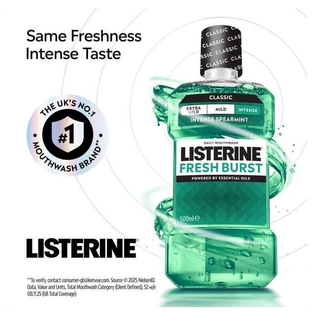 Listerine Fresh Burst Antibacterial Mouthwash 500ml - gallery image 5