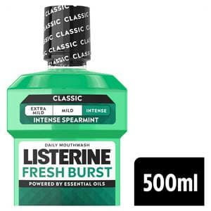 Listerine Fresh Burst Antibacterial Mouthwash 500ml