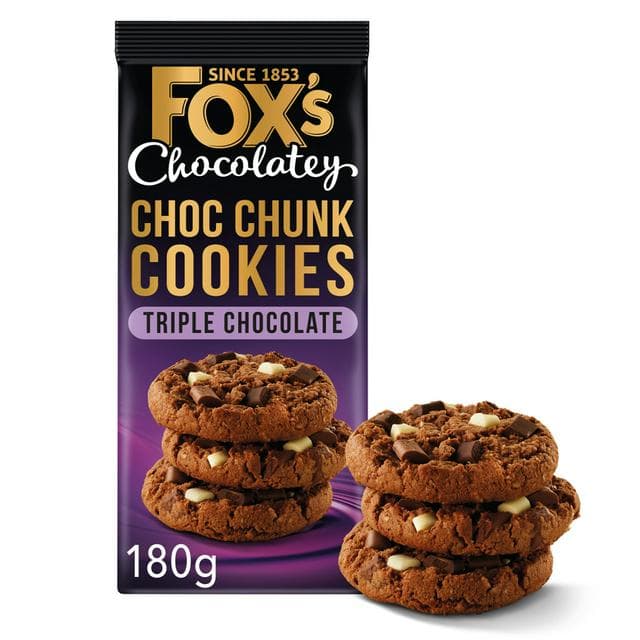 Fox's 180g Chocolatey Biscuits Triple Chocolate Cookies - gallery image 1