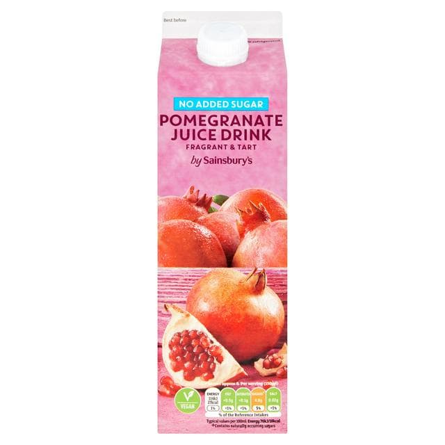Sainsbury's Pomegranate Juice Drink, No Added Sugar 1L - gallery image 1