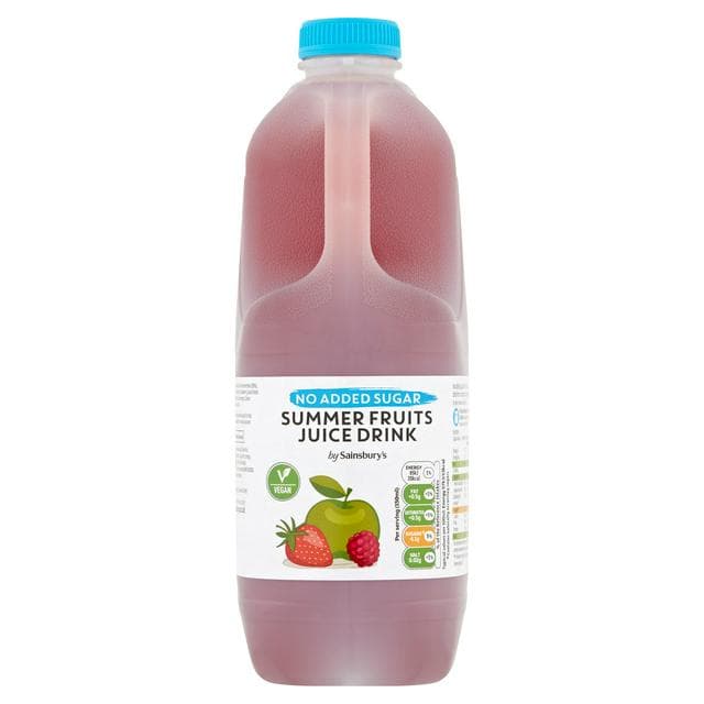 Sainsbury's No Added Sugar Summer Fruits Juice Drink 2L - gallery image 1