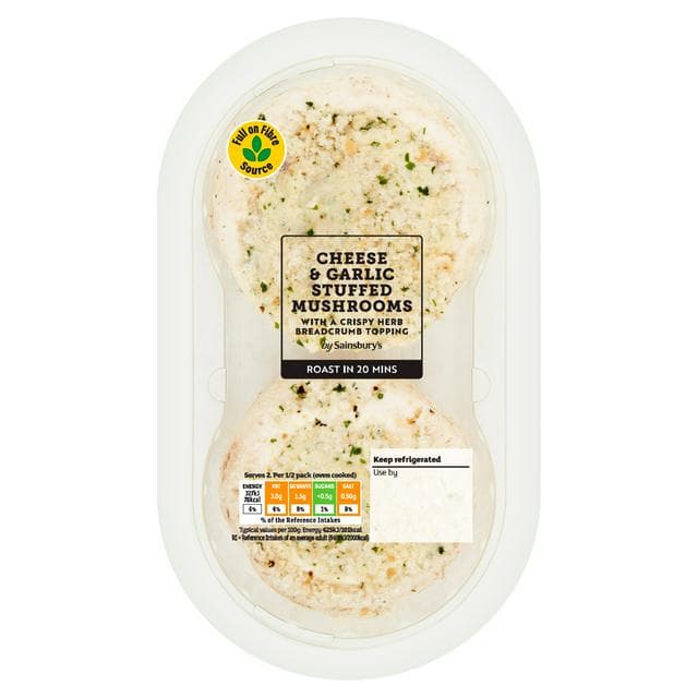 Sainsbury's 200g Cheese & Garlic Stuffed Mushrooms - gallery image 1