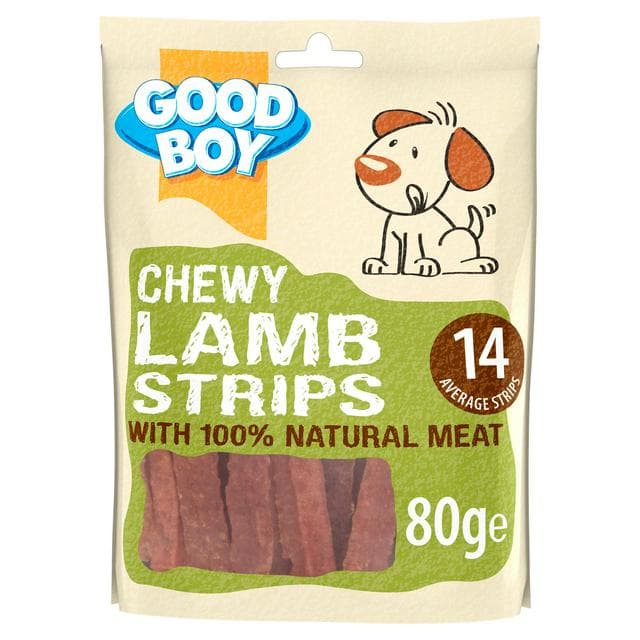 Good Boy Pawsley & Co Chewy Lamb Strips Dog Treats 80g - gallery image 1