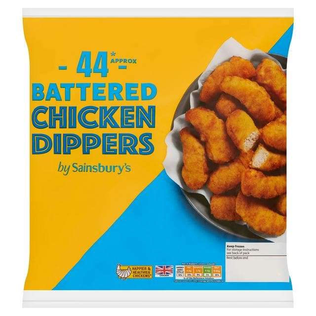 Sainsbury's Battered Chicken Dippers x44 1kg - gallery image 1