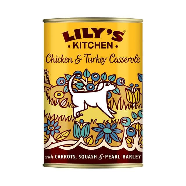 Lily's Kitchen Chicken & Turkey Casserole Adult Wet Dog Food 400g - gallery image 1