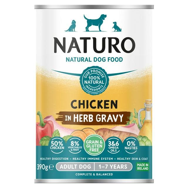 Naturo Adult Dog Food Grain & Gluten Free Chicken with Sweet Potato, Mixed Peppers & Green Beans 390g - gallery image 1