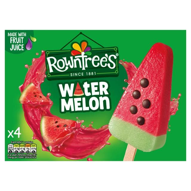 Rowntrees Watermelon Ice Lollies 4x73ml - gallery image 1