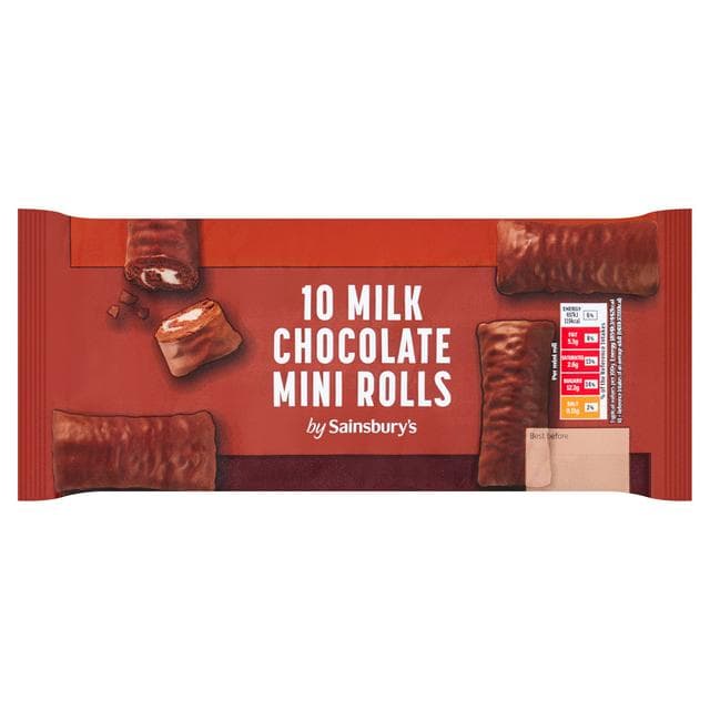 Sainsbury's Chocolate Mini Rolls Cakes x10 - gallery image 1