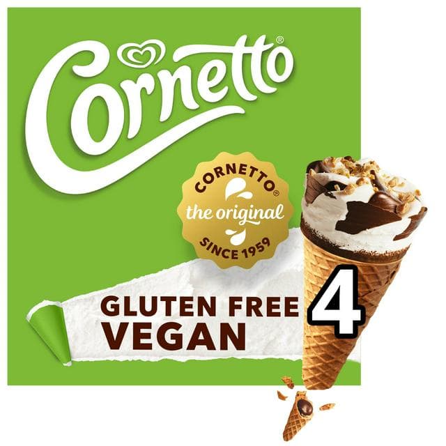 Cornetto Vegan & Gluten Free Ice Cream Cones 4x90ml - gallery image 1
