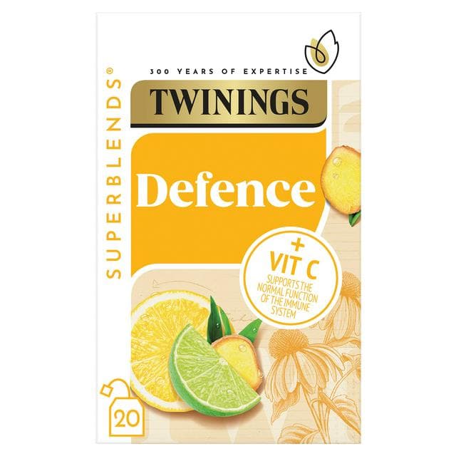 Twinings Superblends Defence with Citrus, Ginger & Green Tea, 20 Tea Bags - gallery image 1