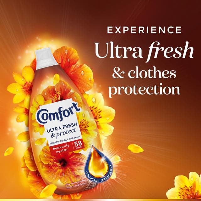 Comfort Ultra Fresh & Protect Heavenly Nectar Fabric Conditioner 58 washes 870ml - gallery image 2