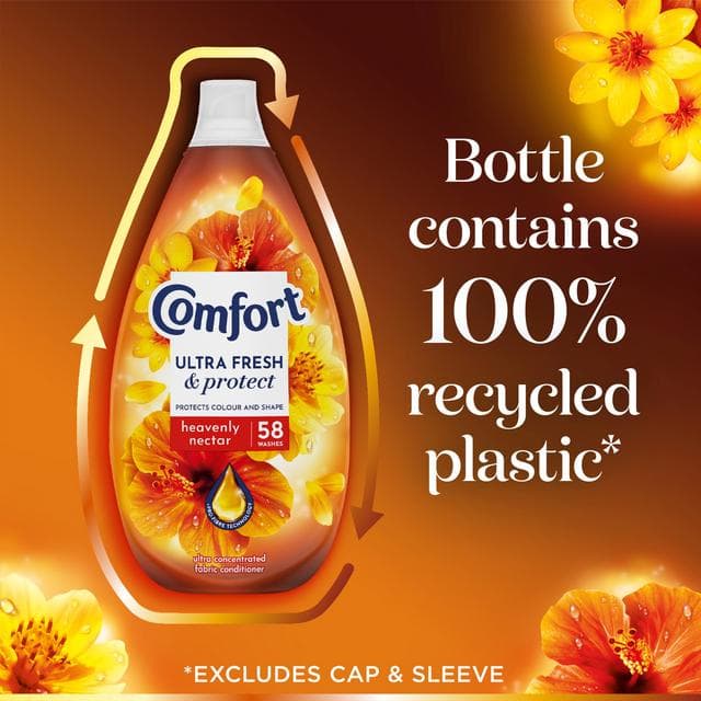 Comfort Ultra Fresh & Protect Heavenly Nectar Fabric Conditioner 58 washes 870ml - gallery image 4
