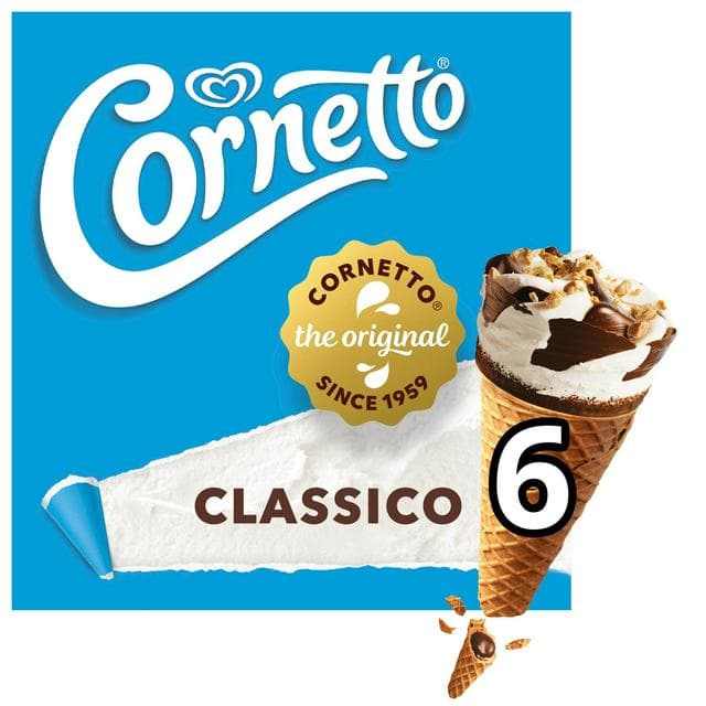 Cornetto Classico 6 x 90ml Ice Cream Cones - gallery image 1