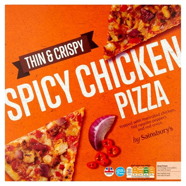 Sainsbury's Spicy Chicken Pizza 388g - gallery image 1