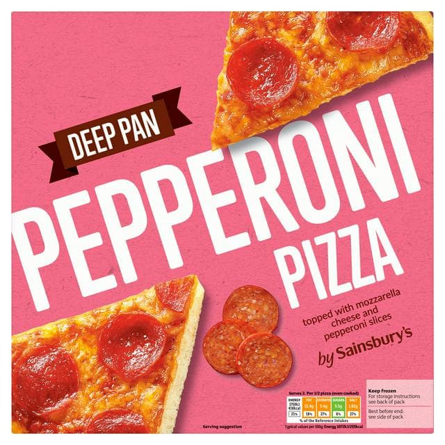 Sainsbury's Deep Pan Pepperoni Pizza 374g - gallery image 1