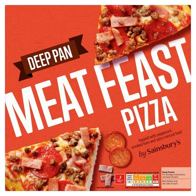 Sainsbury's Deep Pan Meat Feast Pizza 379g - gallery image 1