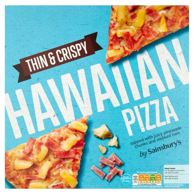 Sainsbury's Thin & Crispy Hawaiian Pizza 385g - gallery image 1