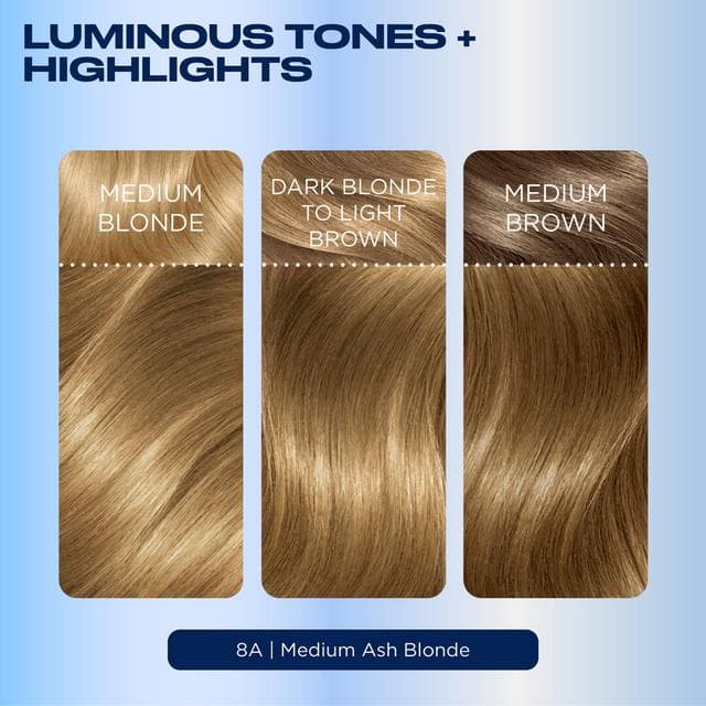 Clairol Nice'N Easy Medium Ash Blonde 8A Permanent Crème Hair Dye - gallery image 3